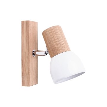Aplique de pared orientable SVENDA 1xE27/60W/230V, roble