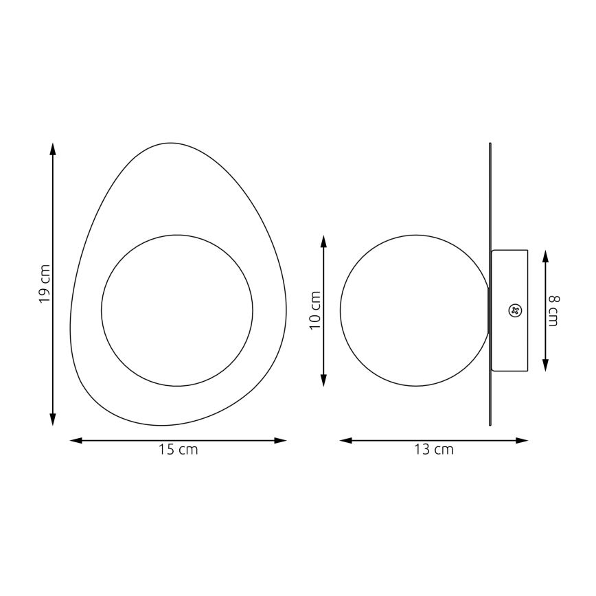Aplique de pared OVO 1xG9/8W/230V negro