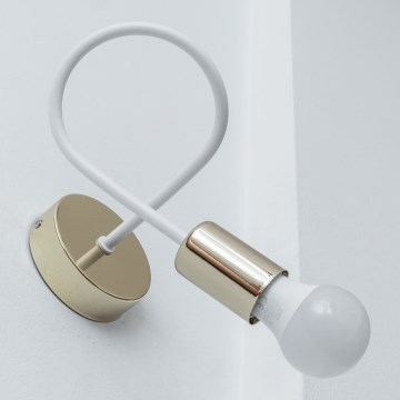Aplique de pared OXFORD 1xE27/15W/230V dorado/blanco