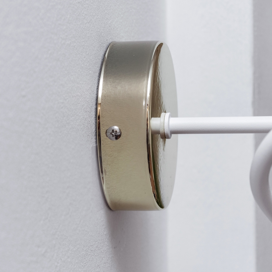 Aplique de pared OXFORD 1xE27/15W/230V dorado/blanco