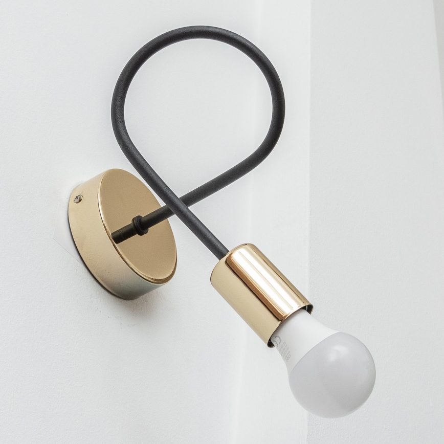 Aplique de pared OXFORD 1xE27/15W/230V dorado/negro