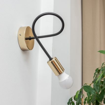 Aplique de pared OXFORD 1xE27/15W/230V dorado/negro