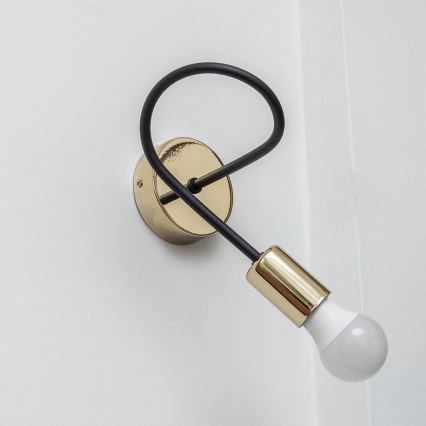 Aplique de pared OXFORD 1xE27/15W/230V dorado/negro