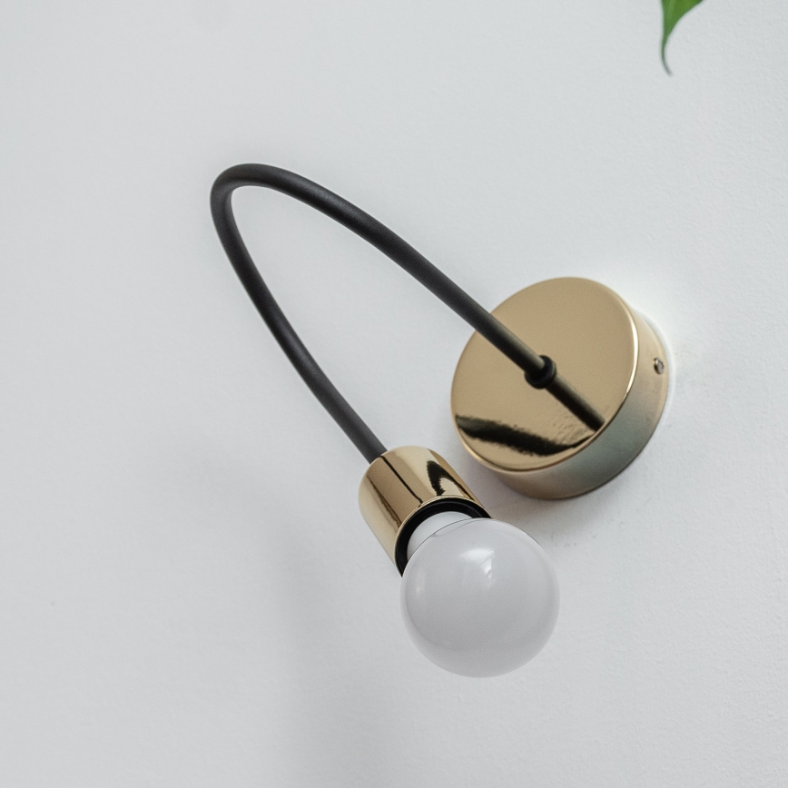 Aplique de pared OXFORD 1xE27/15W/230V dorado/negro