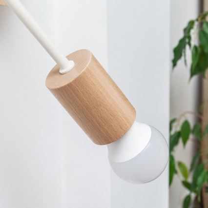 Aplique de pared OXFORD 1xE27/15W/230V pino/crema