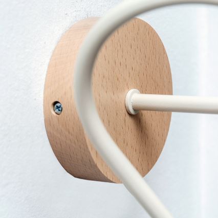 Aplique de pared OXFORD 1xE27/15W/230V pino/crema