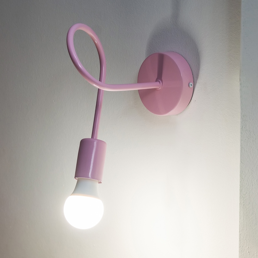 Aplique de pared OXFORD 1xE27/15W/230V rosa