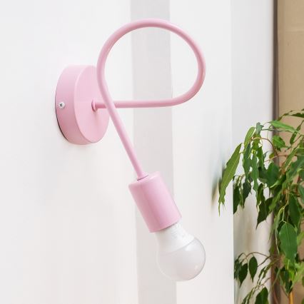 Aplique de pared OXFORD 1xE27/15W/230V rosa