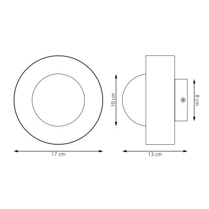 Aplique de pared OZZY 1xG9/8W/230V beige