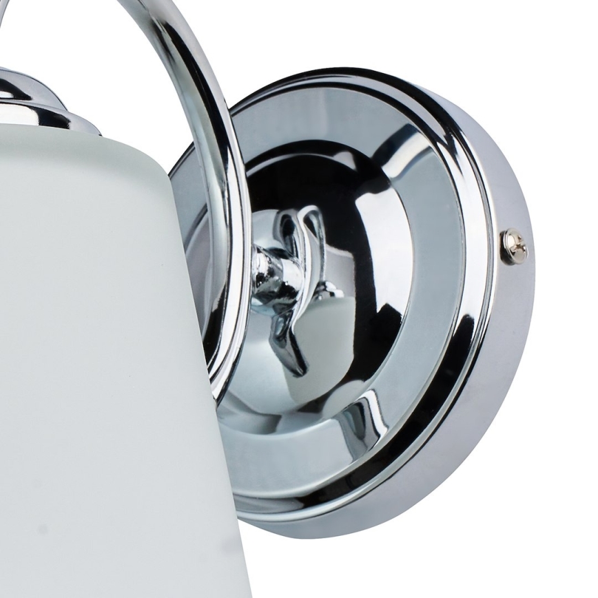 Aplique de pared PAFOS 1xE27/15W/230V cromo brillante