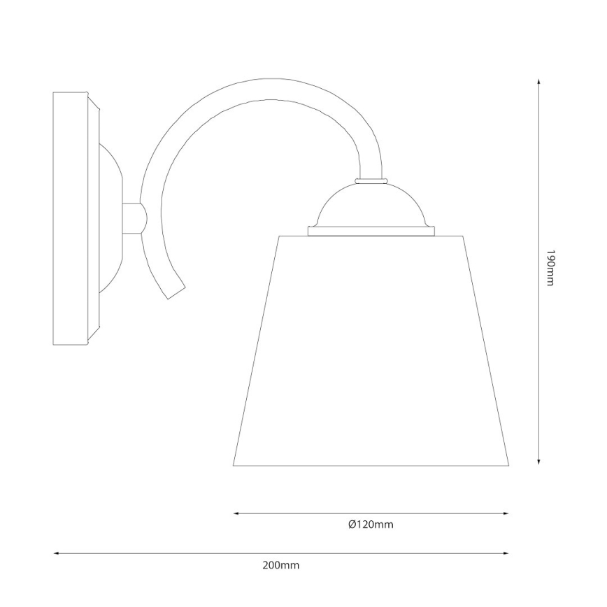 Aplique de pared PAFOS 1xE27/15W/230V cromo brillante
