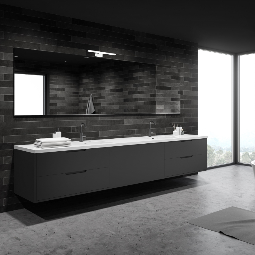 Aplique de pared para baño LED SHINE LED/7W/230V 30 cm IP44 blanco