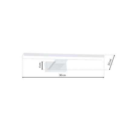 Aplique de pared para baño LED SHINE LED/7W/230V 30 cm IP44 blanco