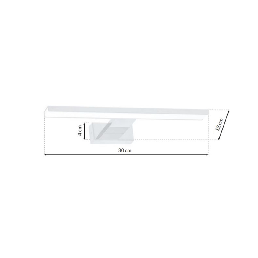 Aplique de pared para baño LED SHINE LED/7W/230V 30 cm IP44 blanco