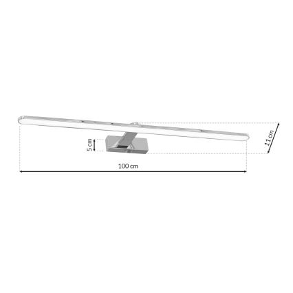 Aplique de pared para baño LED SPLASH LED/21W/230V IP44