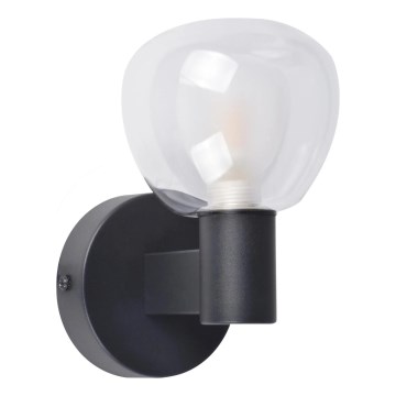 Aplique de pared para baño POLA 1xG9/5W/230V IP44 negro/transparente