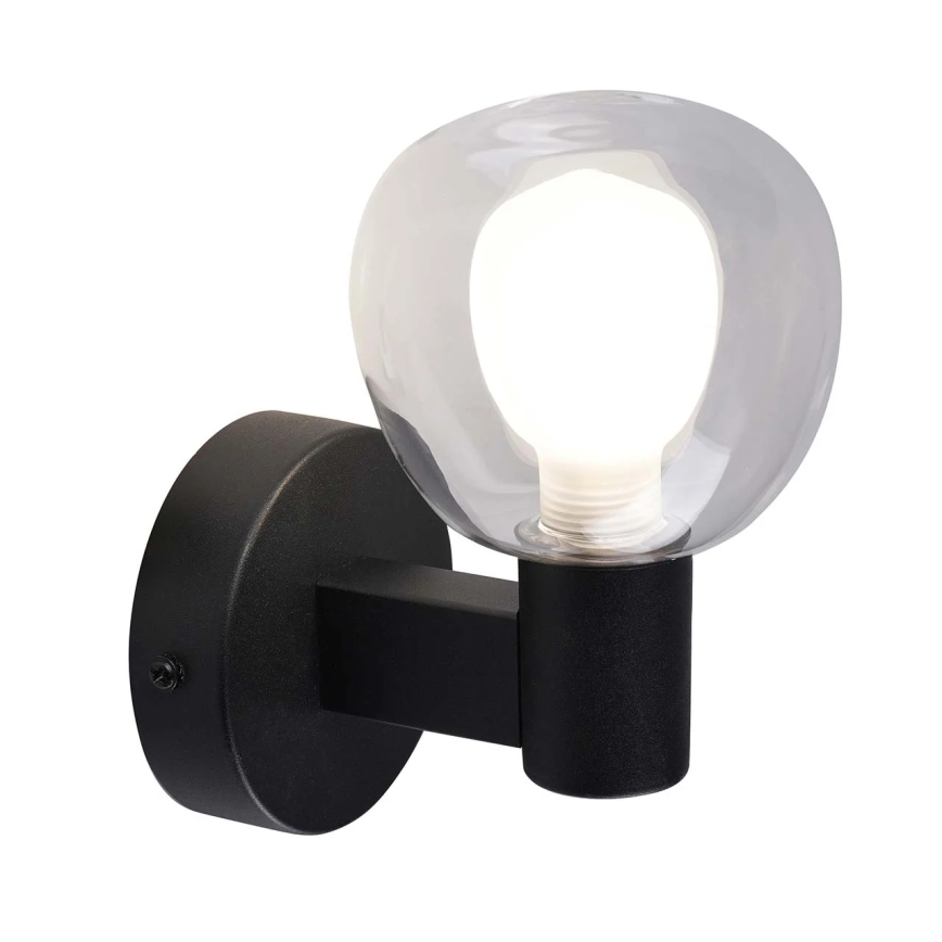 Aplique de pared para baño POLA 1xG9/5W/230V IP44 negro/transparente