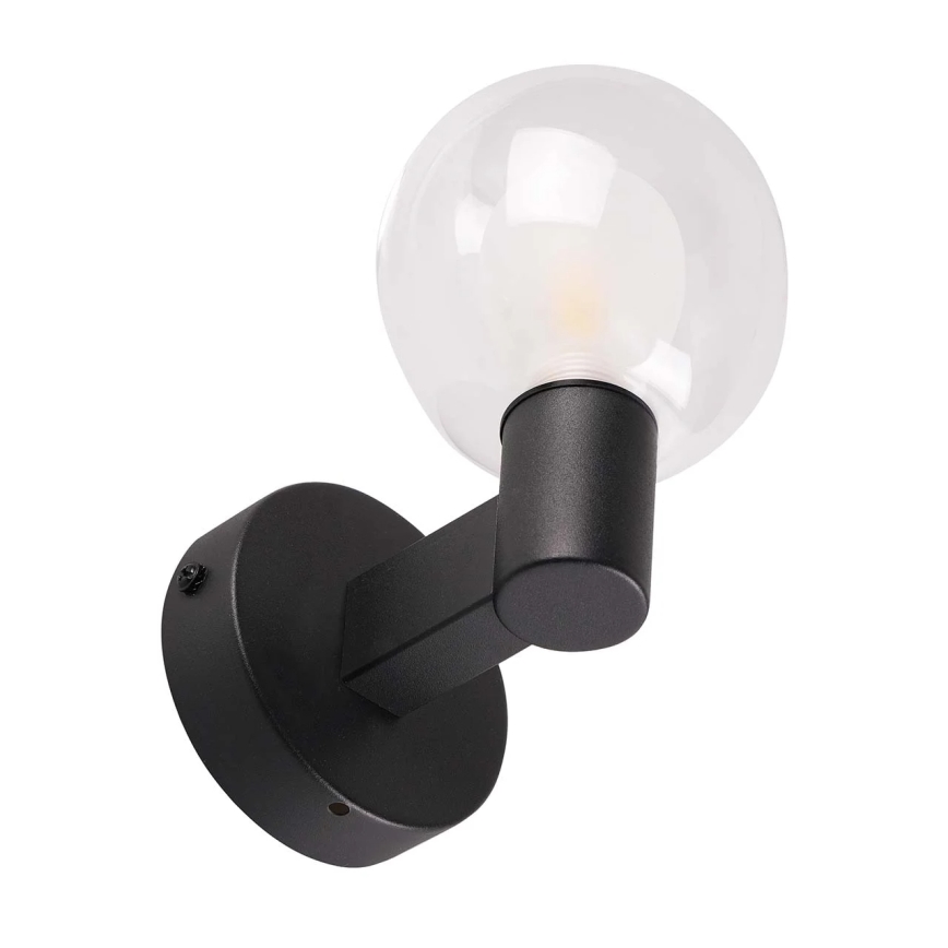 Aplique de pared para baño POLA 1xG9/5W/230V IP44 negro/transparente