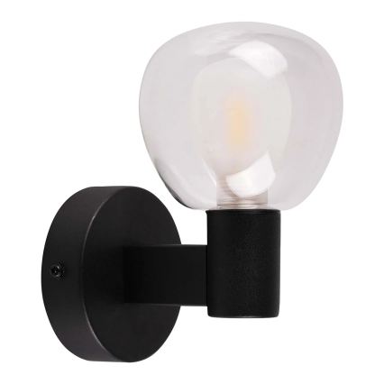 Aplique de pared para baño POLA 1xG9/5W/230V IP44 negro/transparente