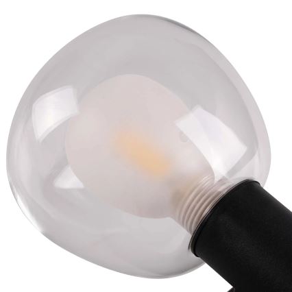 Aplique de pared para baño POLA 2xG9/5W/230V IP44 negro/transparente