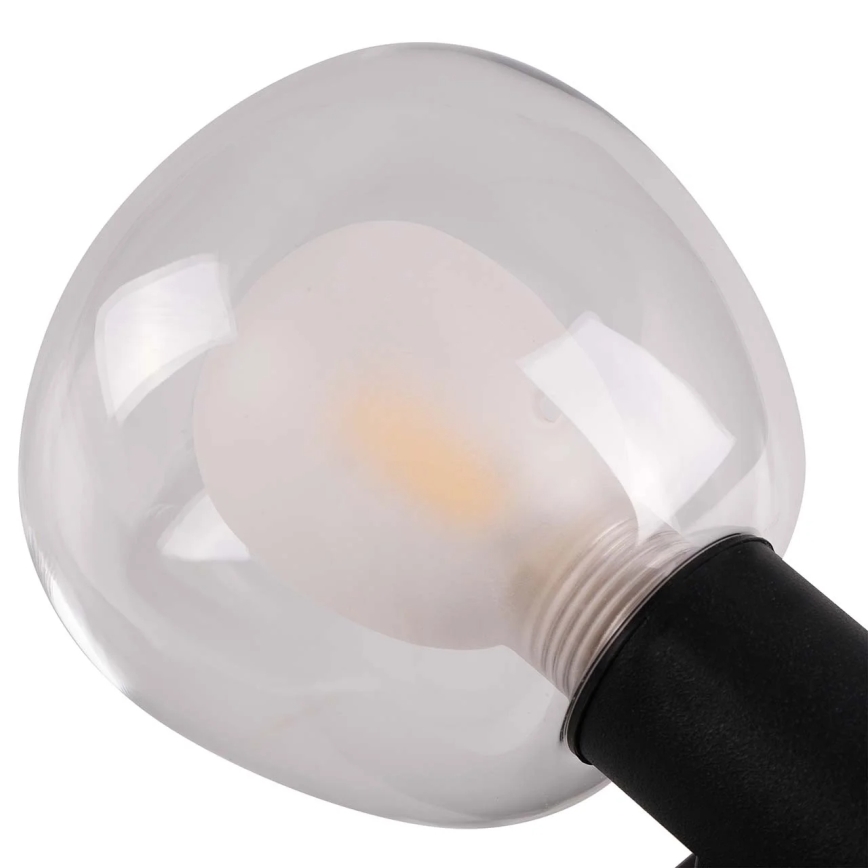 Aplique de pared para baño POLA 2xG9/5W/230V IP44 negro/transparente