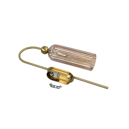 Aplique de pared PIEGA 1xE14/40W/230V latón/beige ahumado