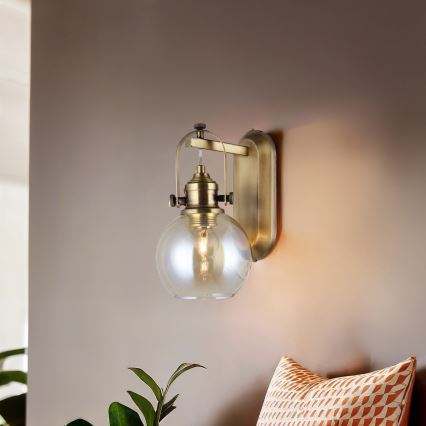 Aplique de pared POLINO 1xE27/40W/230V bronce