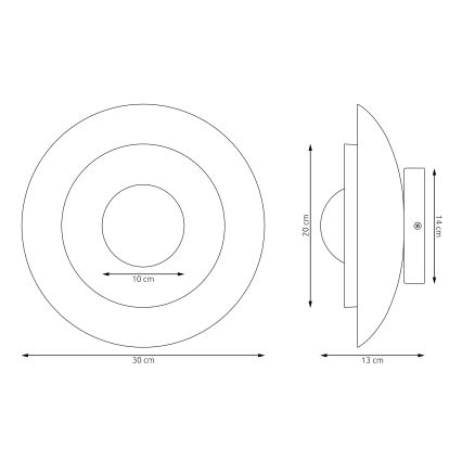 Aplique de pared POPPI 1xG9/8W/230V negro/blanco