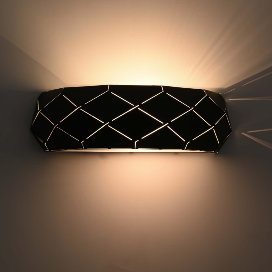 Aplique de pared REUS 1xE27/40W/230V negro