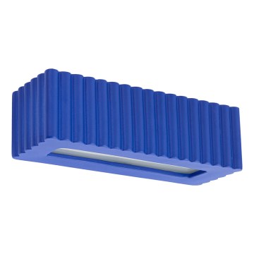 Aplique de pared RIGATA 1xE27/15W/230V cerámica/azul