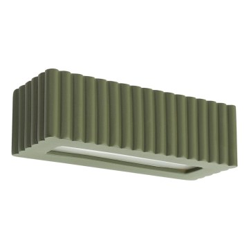 Aplique de pared RIGATA 1xE27/15W/230V cerámica/verde