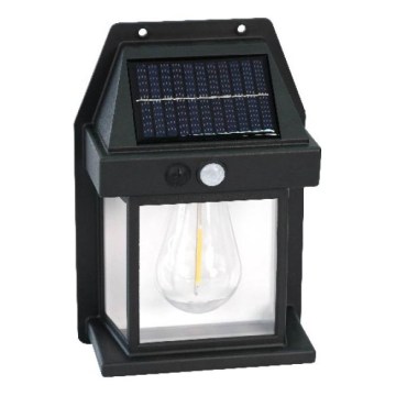 Aplique de pared solar con sensor OMVIA LED/3,7V 3000K IP44 1200 mAh