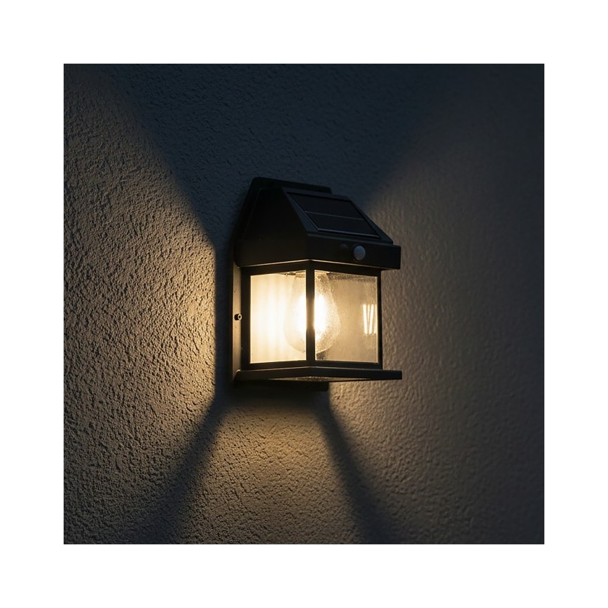 Aplique de pared solar con sensor OMVIA LED/3,7V 3000K IP44 1200 mAh