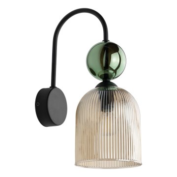Aplique de pared SOPHIA 1xE14/10W/230V negro/verde/beige ahumado