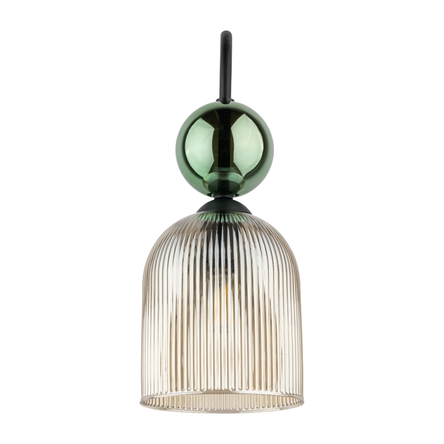Aplique de pared SOPHIA 1xE14/10W/230V negro/verde/beige ahumado