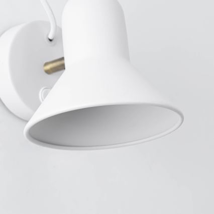 Aplique de pared tipo foco ASTAMA 1xE27/40W/230V blanco/latón