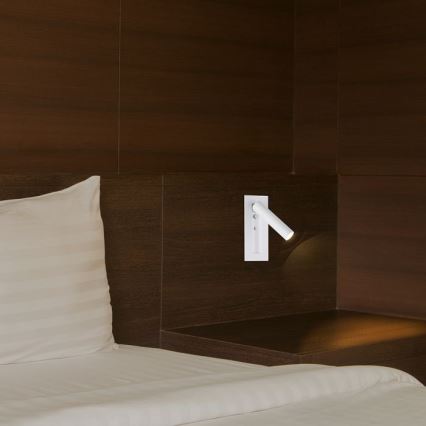 Aplique de pared tipo foco LED/2W/230V 3000K blanco