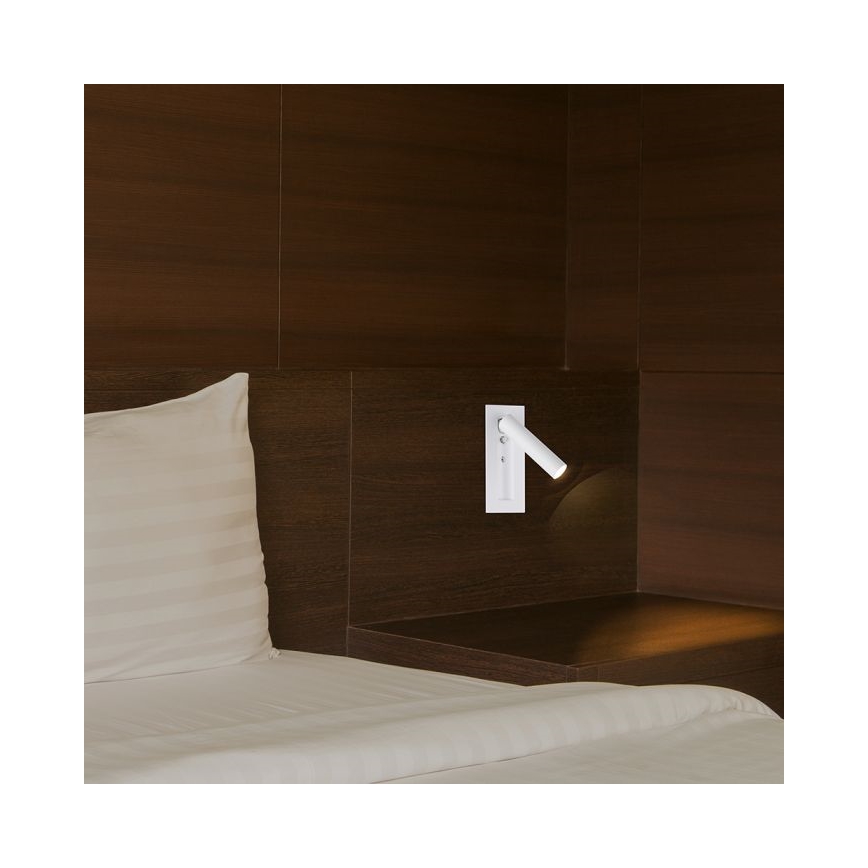 Aplique de pared tipo foco LED/2W/230V 3000K blanco