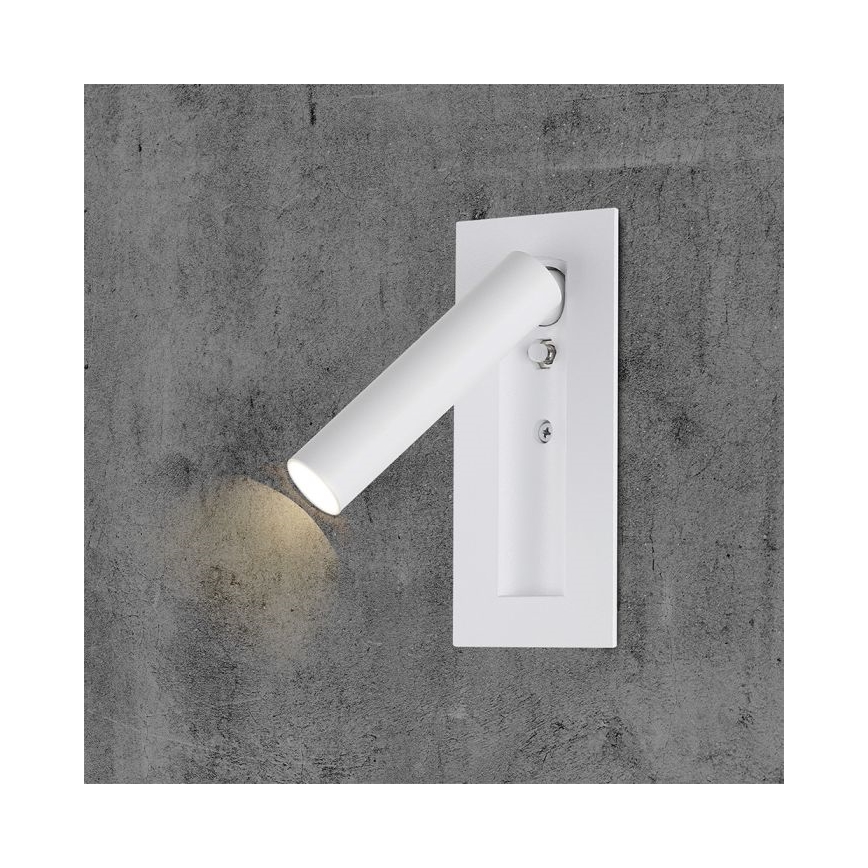Aplique de pared tipo foco LED/2W/230V 3000K blanco