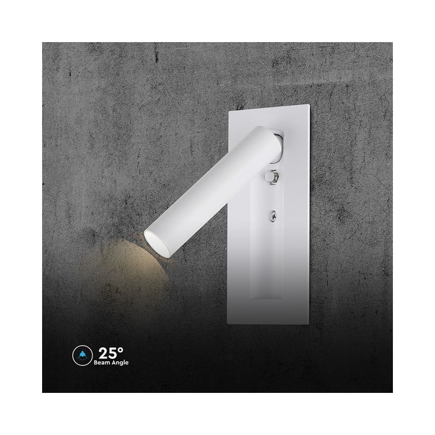Aplique de pared tipo foco LED/2W/230V 3000K blanco