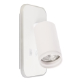 Aplique de pared tipo foco LED PIPE 1xGU10/10W/230V + LED/6W, blanco