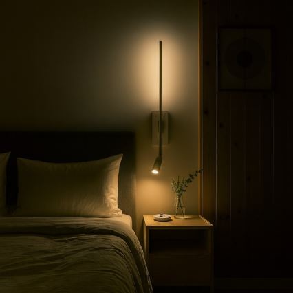 Aplique de pared TORCH LED/6W/230V + LED/3W blanco