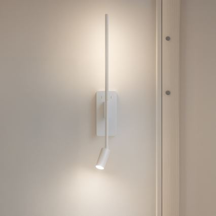Aplique de pared TORCH LED/6W/230V + LED/3W blanco