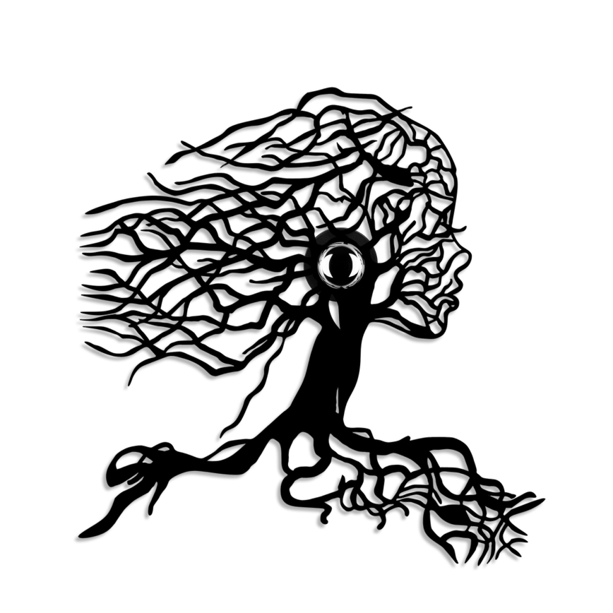 Aplique de pared TREE WOMAN 1xE27/40W/230V negro