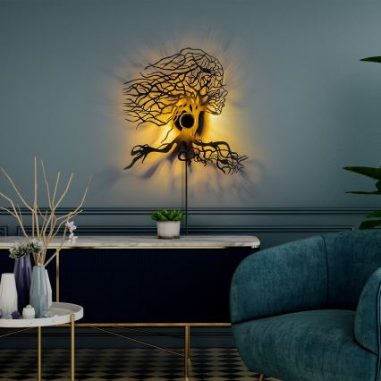 Aplique de pared TREE WOMAN 1xE27/40W/230V negro