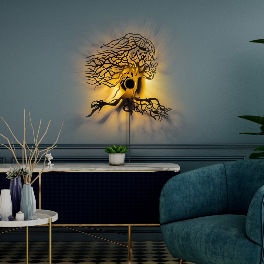 Aplique de pared TREE WOMAN 1xE27/40W/230V negro
