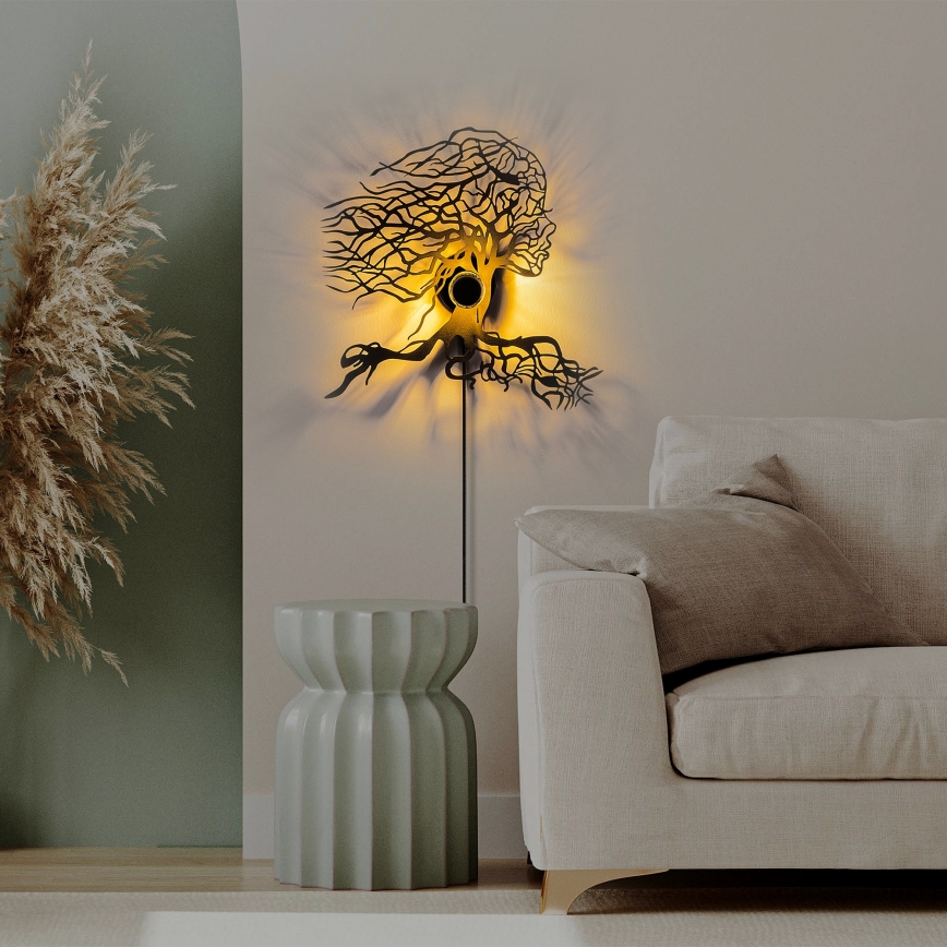 Aplique de pared TREE WOMAN 1xE27/40W/230V negro