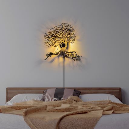 Aplique de pared TREE WOMAN 1xE27/40W/230V negro