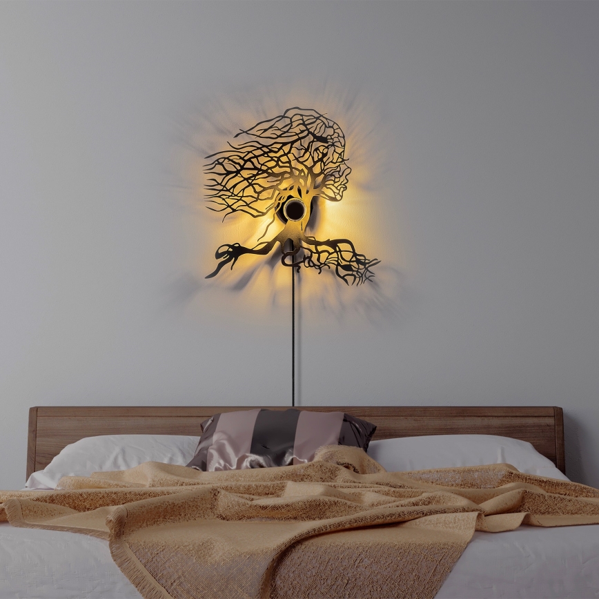 Aplique de pared TREE WOMAN 1xE27/40W/230V negro