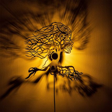 Aplique de pared TREE WOMAN 1xE27/40W/230V negro
